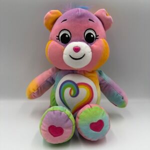 Care Bears Togetherness Bear Rainbow Tie Dye Plush Stuffed Animal 14 inch